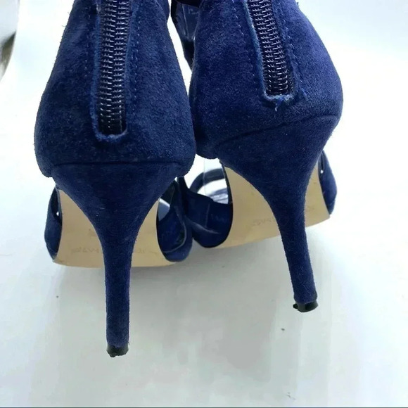 White House Black Market WHBM strappy suede Katia Caged High Heel shoe s… - Picture 5 of 7